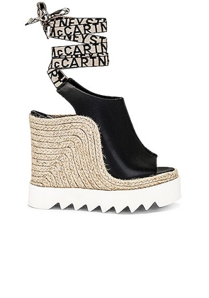 Stella McCartney Gaia Eco Wedge in Black - Black. Size 41 (also in 39).