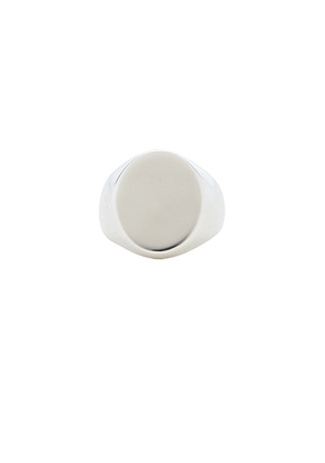 Martine Ali Oval Signet Ring in Sterling Silver - Metallic Silver. Size 7 (also in 8, 9, 10).
