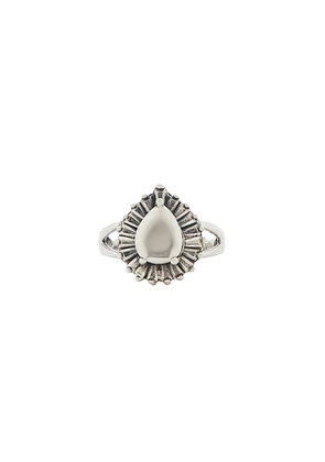 Martine Ali Tear Drop Ring in Sterling Silver - Metallic Silver. Size 7 (also in 8, 9, 10).