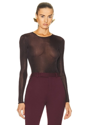 Saint Laurent Long Sleeve Sweater in Prune - Burgundy. Size XL (also in M).