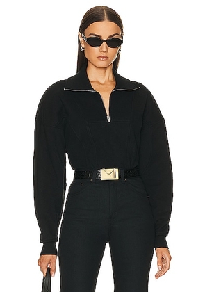 Saint Laurent Half Zip Sweater in Noir - Black. Size XS (also in ).