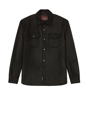 Schott CPO Wool Shirt in Black - Black. Size S (also in M, XXL).