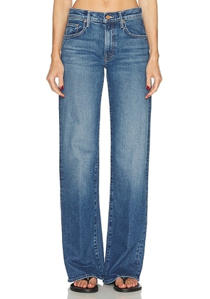 MOTHER The Mid Rise Lasso Heel Jeans in Knick Knack Paddy Whack - Blue. Size 23 (also in 24, 29, 30, 33).