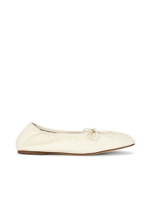 Magda Butrym Leather Ballet Flat in Cream - Cream. Size 37 (also in 36, 38).