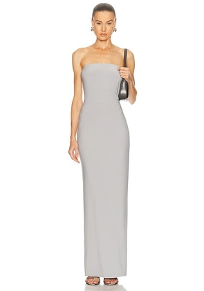 Norma Kamali Strapless Long Dress in Grey - Grey. Size M (also in XS, S, L).