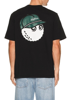 Malbon Golf Bermuda Baldwin Tee in Black - Black. Size L (also in S, M, XL/1X).