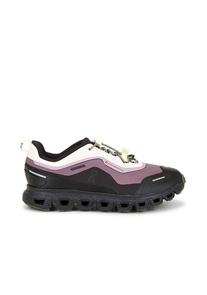 On Cloud Geo 6 Waterproof Sneaker in Dew & Gobi - Black. Size 5 (also in 10, 5.5, 6, 6.5, 7, 7.5, 8, 8.5, 9).