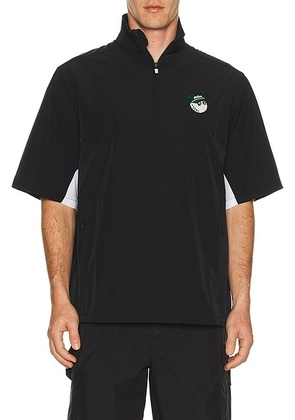 Malbon Golf Pine Windshirt in Black - Black. Size L (also in S, M, XL/1X).