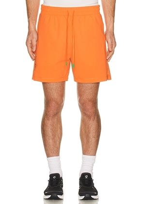 Malbon Golf Performance Poly Tech Short in Flame - Orange. Size L (also in S, M, XL/1X).