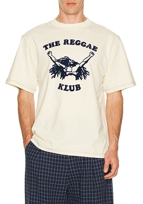 Nicholas Daley Reggae Klub Tee in Rice - Cream. Size L (also in S, M, XL/1X).