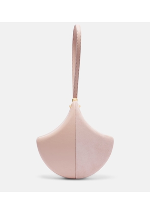 Bvlgari Gingko leather and suede clutch