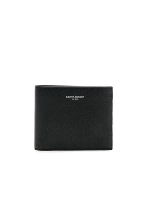 Saint Laurent Billfold Wallet in Black - Black. Size all.