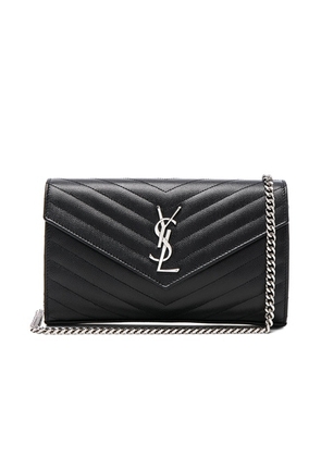 Saint Laurent Monogramme Chain Wallet Bag in Black - Black. Size all.