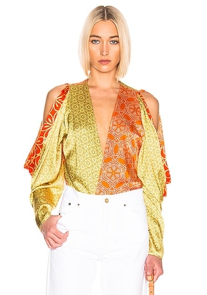 SILVIA TCHERASSI for FWRD Caledonia Top in Spanish Sunset - Abstract,Orange,Yellow. Size S (also in ).