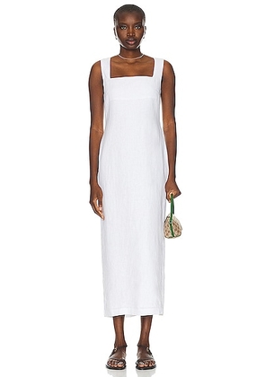 Posse Alice Midi Dress in Ivory - Ivory. Size M (also in L, XS).