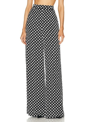 Saint Laurent Wide Leg Pant in Noir Craie - Black. Size 38 (also in 36, 40).