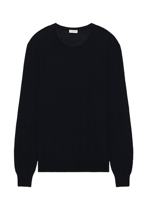 Saint Laurent Pull Col Rond in Bleu Nuit - Blue. Size M (also in L, S, XL).