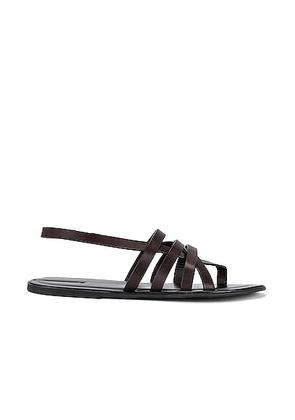 The Row Line Sandal in Dark Brown - Chocolate. Size 37.5 (also in 36.5).