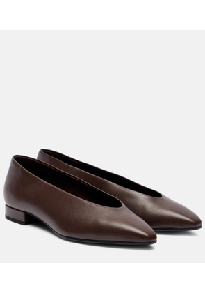 Loro Piana Rebecca leather ballet flats