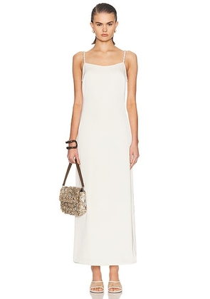 La Porte Melrose Maxi Dress in Cloud Crepe - White. Size M (also in L, S).