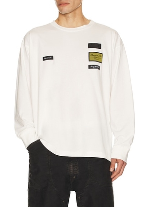 MM6 Maison Margiela Long Sleeve Top in Off White - White. Size M (also in L, S, XL/1X).
