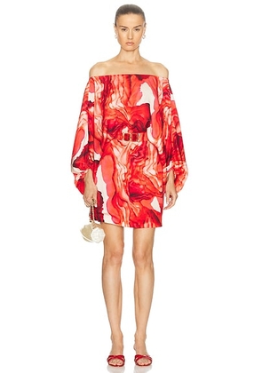 SILVIA TCHERASSI for FWRD Manon Dress in Multi Abstract Rouge - Red. Size S (also in ).