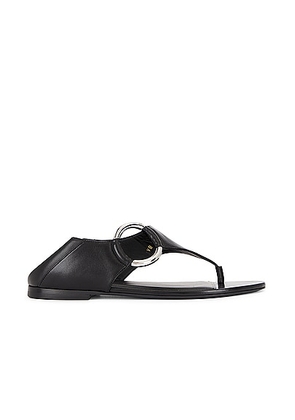 Saint Laurent Xsl Flat Sandal in Noir - Black. Size 36.5 (also in 36, 38, 38.5, 39, 39.5).
