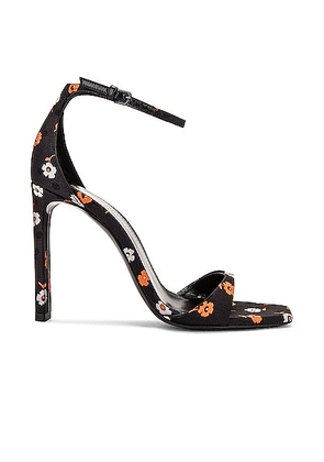 Saint Laurent Bea Ankle Strap Sandals in Nero Multicolor - Black. Size 38 (also in 36.5, 41).