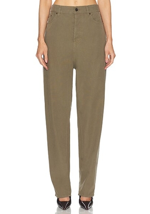 Saint Laurent Straight Leg Trouser in Authentic Kaki - Olive. Size 26 (also in 25, 27, 28, 29, 30).