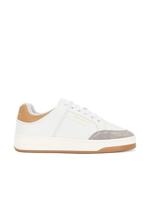 Saint Laurent SL61 Sneaker in Blanc  Foggy  & Gold - White. Size 39 (also in 36.5).