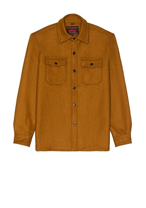 Schott CPO Wool Shirt in Coyote - Brown. Size S (also in L).