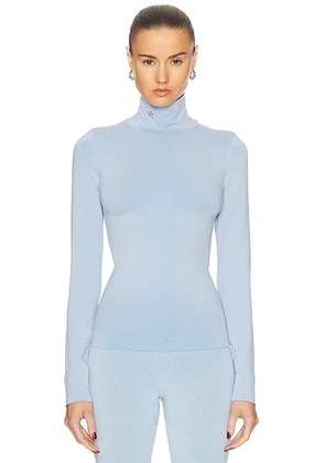 Perfect Moment Perfect Thermal Roll Neck Top in Bluebird Blue - Blue. Size L (also in ).