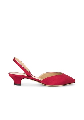 LE MONDE BÉRYL Erica Slingback Kitten Heel in Tomato - Red. Size 36.5 (also in 36, 37, 37.5, 38, 39, 39.5, 40, 41).