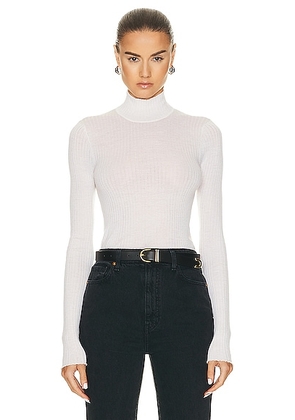 SPRWMN Mock Neck Top in Chalk - White. Size M (also in L, XS).