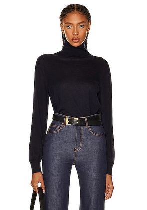 The Row Lambeth Sweater in Dark Navy - Navy. Size XL (also in L).