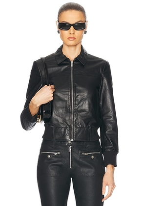 R13 Berlin Leather Jacket in Black - Black. Size M (also in L, S).