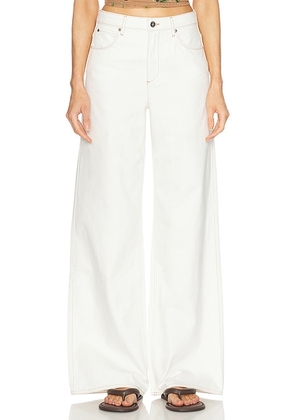 SIR. Stella Wide Leg Jeans in Washed White - White. Size 30 (also in 27).