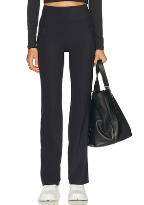 On Studio Flared Tights in Black - Black. Size S (also in XS, M, L).