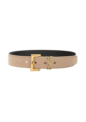 Saint Laurent Monogramme Belt in Dark Beige - Beige. Size 70 (also in 65).