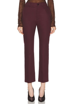 Saint Laurent Bootcut Pant in Aubergine - Red. Size 42 (also in 36).
