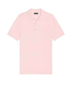 TOM FORD Short Sleeve Polo in Pale Rose - Pink. Size 52 (also in 46).