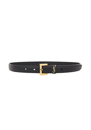 Saint Laurent Cassandre Belt in Nero - Black. Size 70 (also in 65, 90).