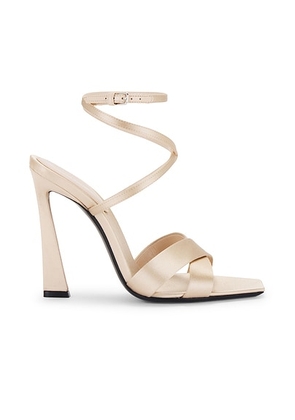 Saint Laurent Lydia Sandal in Nude - Nude. Size 39 (also in 38, 38.5, 39.5).