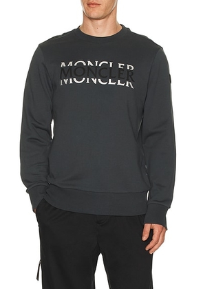 Moncler Sweatshirt in Anchor Gray - Grey. Size S (also in M, XL/1X).