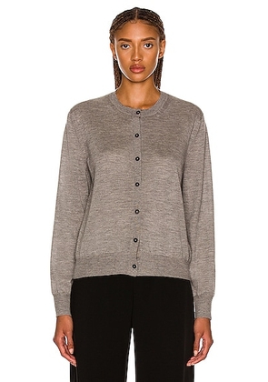 The Row Battersea Cardigan in Medium Grey - Light Grey. Size M (also in L, S, XL).