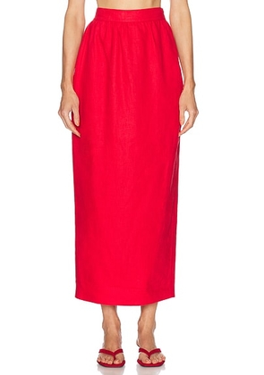 Posse Bonnie Pencil Skirt in Red - Red. Size S (also in L, XS).