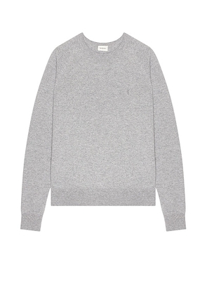 Saint Laurent Crewneck Sweater in Gris Chine - Grey. Size M (also in L, S, XL/1X).