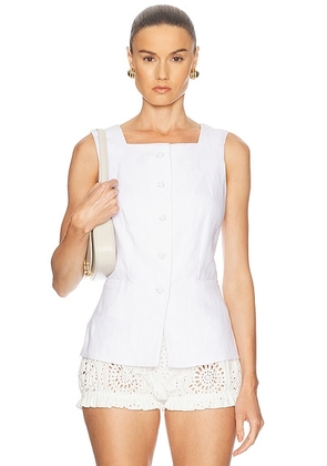 Posse Rio Vest in Ivory - White. Size M (also in L, S, XL, XS).