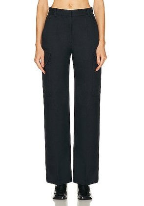 Stella McCartney Tailored Straight Cargo Trouser in Ink - Black. Size 42 (also in ).