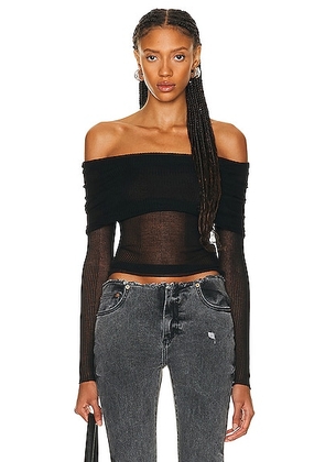 SEROYA Idalia Top in Black - Black. Size M (also in S, L).